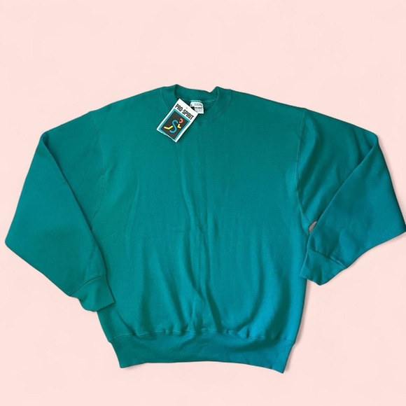 Prospirit Sweaters - Vintage Deadstock Teal Crewneck Sweater